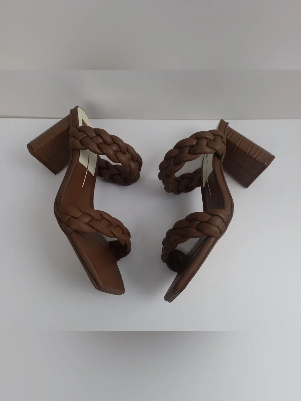 Dolce Vita Paily Espresso Stella Braided Block Heel Sandals Women’s- 8M- 0509